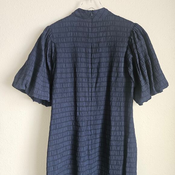 Scotch & Soda Voluminous Sleeved Minidress in‎ Night Blue Size Medium - Picture 7 of 13